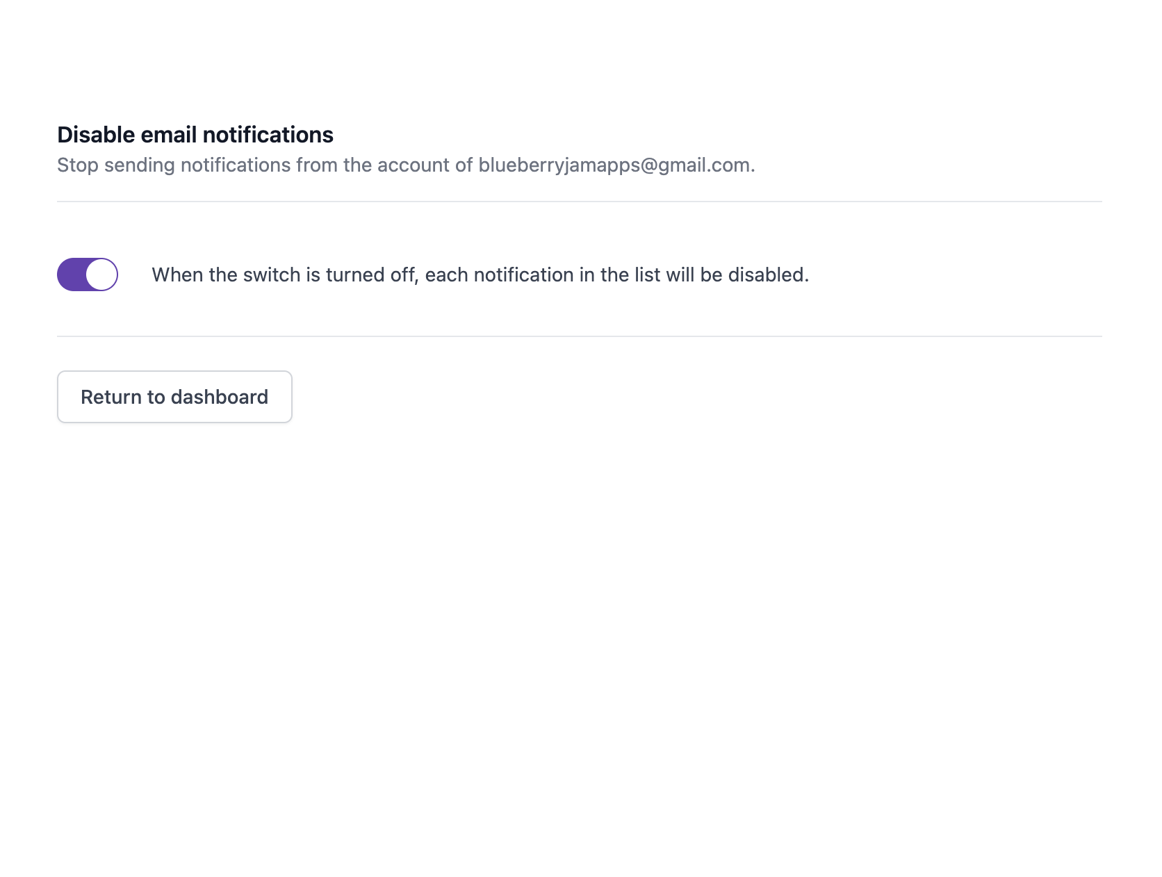 Disable Notifications
