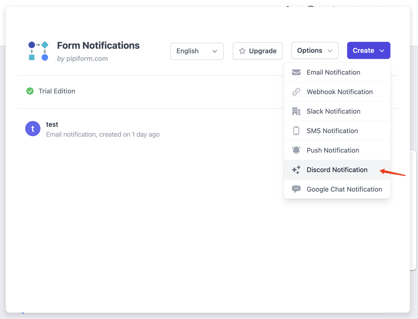Créer une notification Discord depuis Google Form