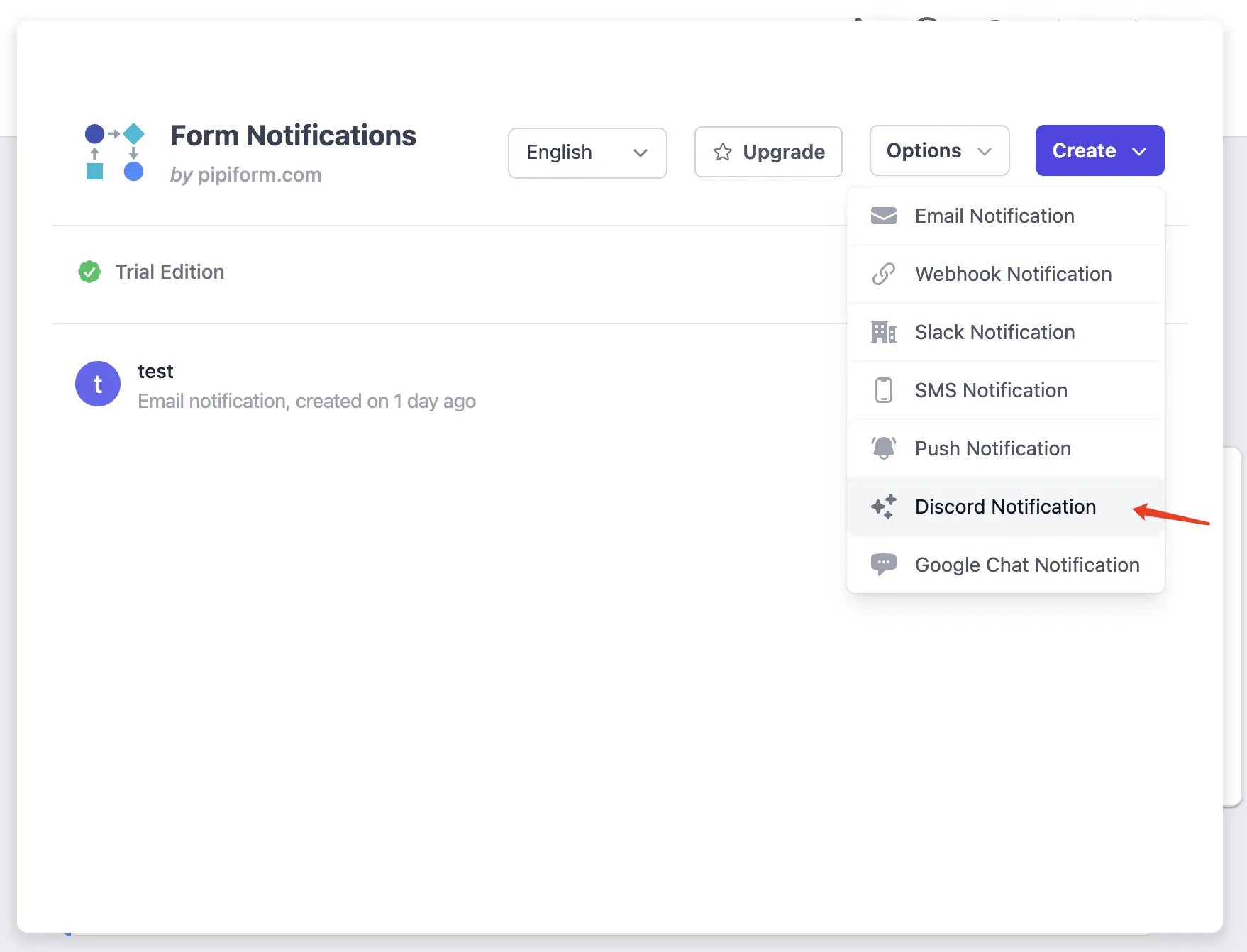 Create Discord Notification from Google Form