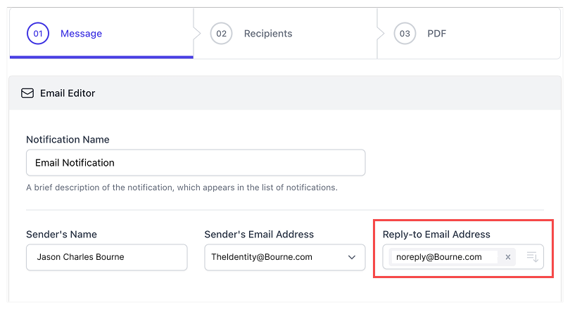 Dirección de Correo NoReply
