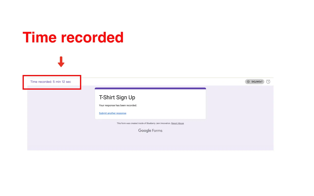 Timer for Google Forms - User form completion time tracking and recording feature