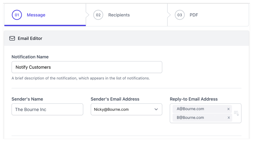 更改回覆電子郵件地址