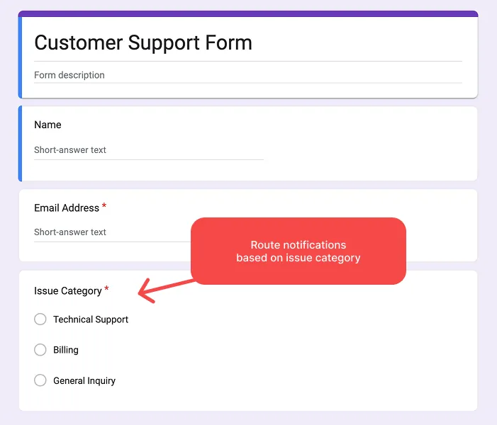 Google Form pour Notification Conditionnelle