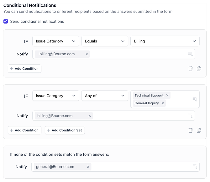 Especificar Condiciones