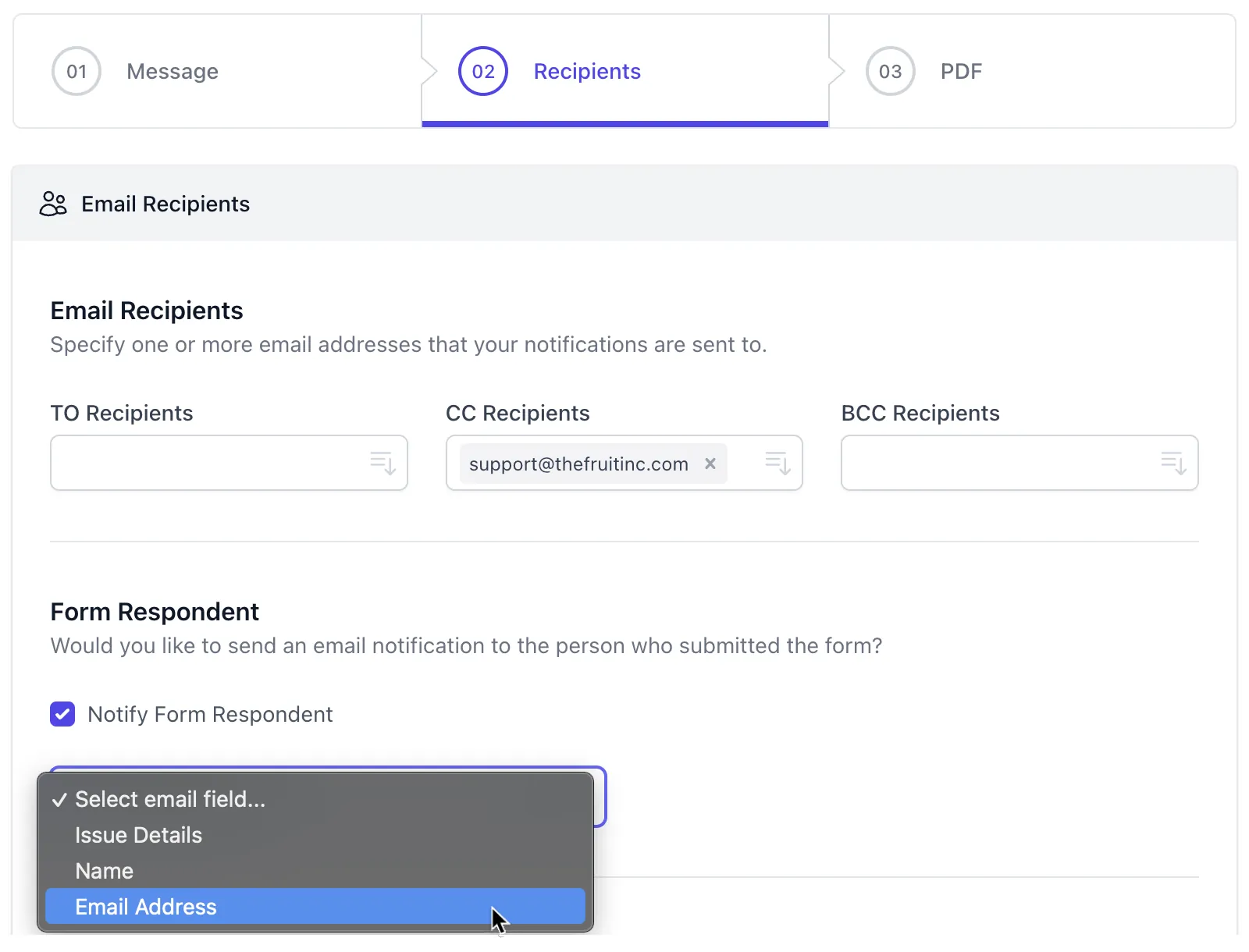 Email the person who filled out the Google Form