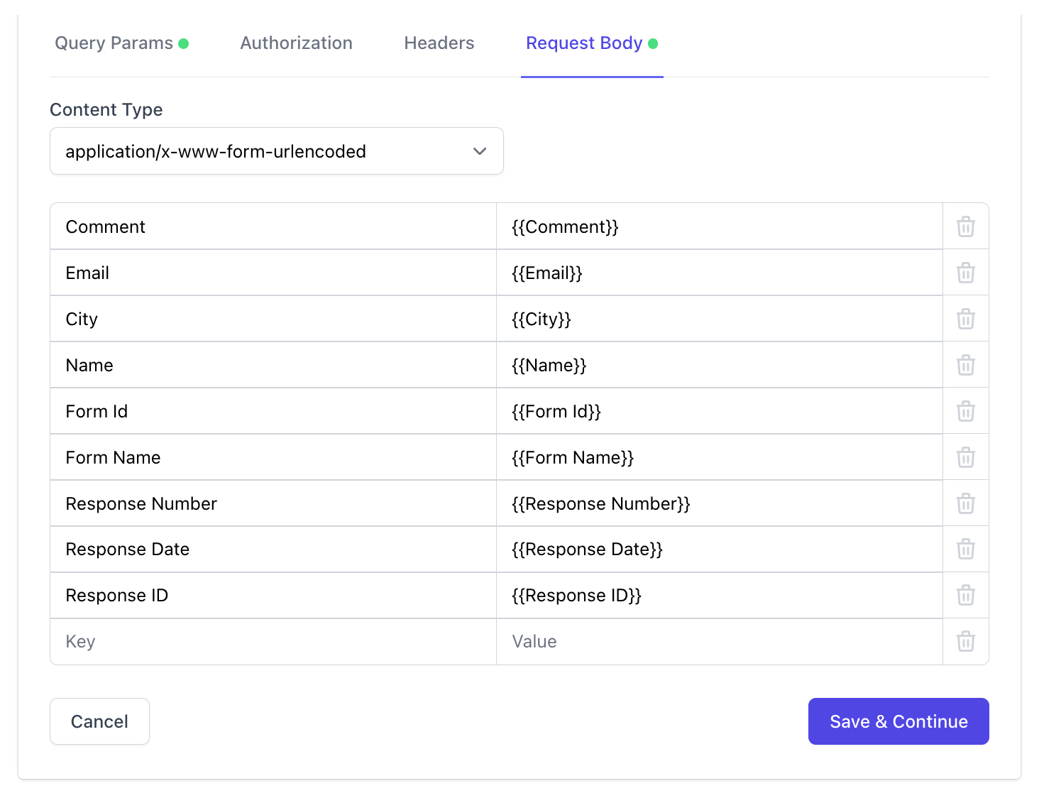 webhook 請求主體